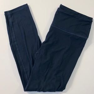 Rae Mode. Athletic Leggings Large Navy Hidden Pocket.Yoga Waistband Gently Loved